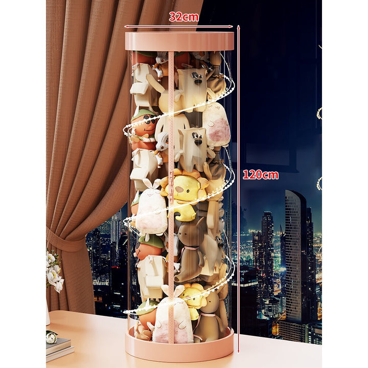 Tall Clear Acrylic Plush Toy Display Tower Organizer