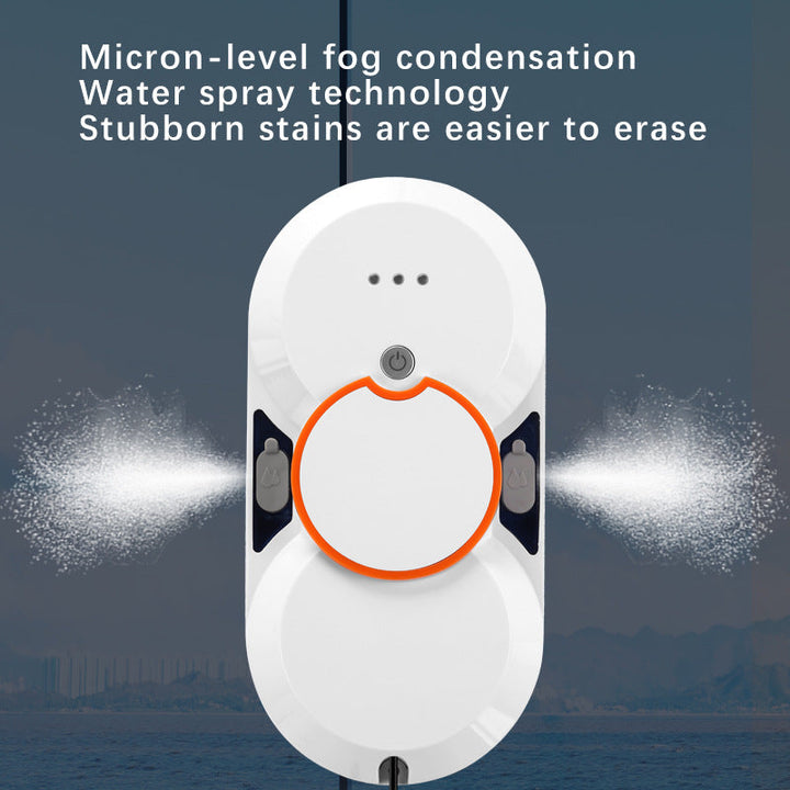 robotic window cleaner with dual spinning microfiber mops and spray function Stornfield
