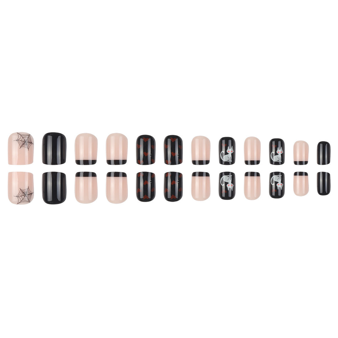 Halloween-Themed Press-On Nail Art Set Stornfield