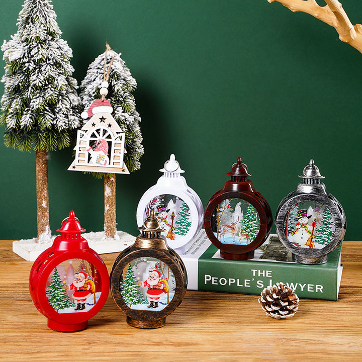 Nostalgic Christmas lantern with inviting deer scene Stornfield