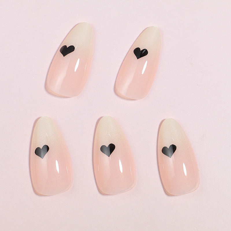 Heart-Accent Artistic Press-On Nails Stornfield