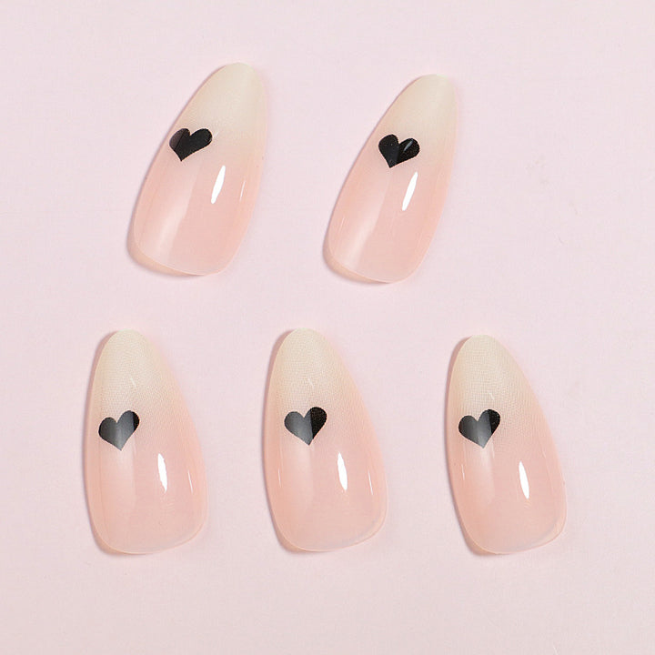 Heart-Accent Artistic Press-On Nails Stornfield