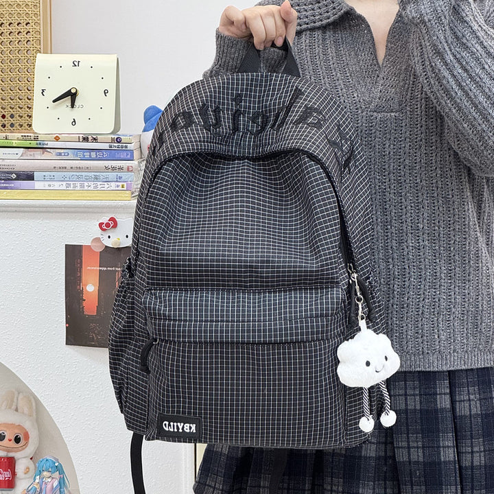 Stylish Checked Pattern Backpack Stornfield