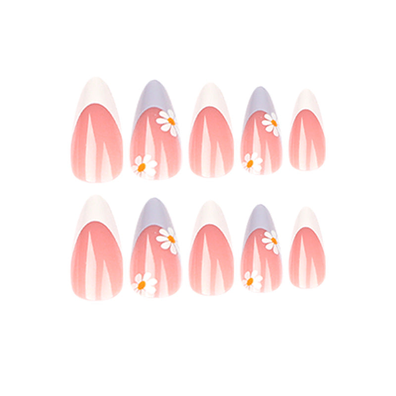 Elegant artificial nail design with delicate flower and ombre effects Stornfield
