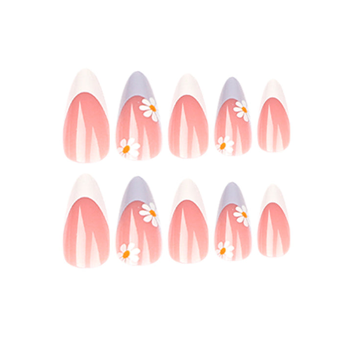 Elegant artificial nail design with delicate flower and ombre effects Stornfield