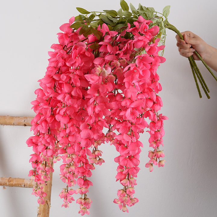 Elegant Faux Wisteria Floral Stem Decoration