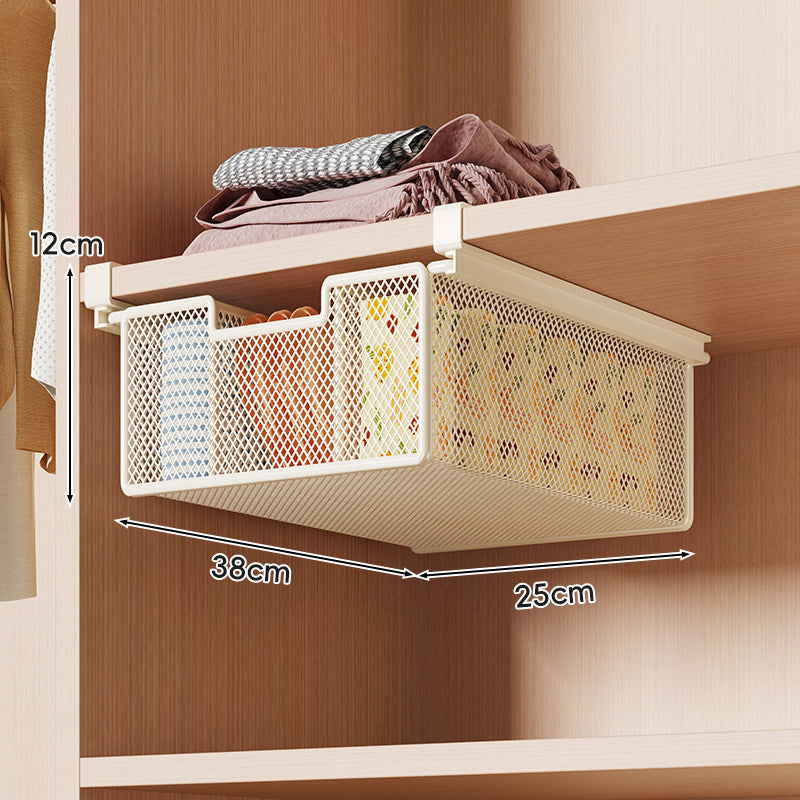 Under-Shelf Pull-Out Mesh Storage Basket
