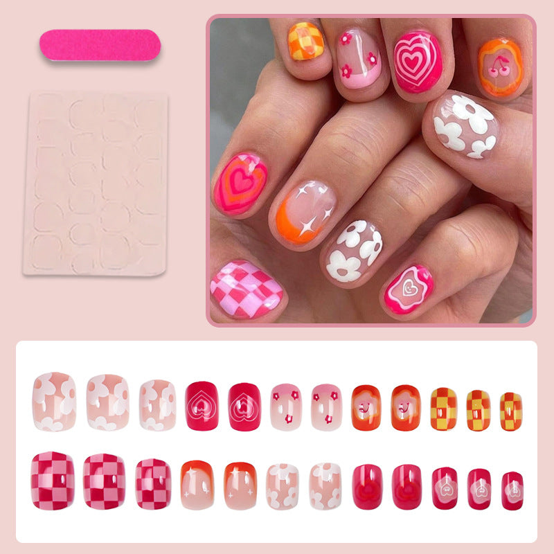 Nail art set with playful-romantic designs Stornfield