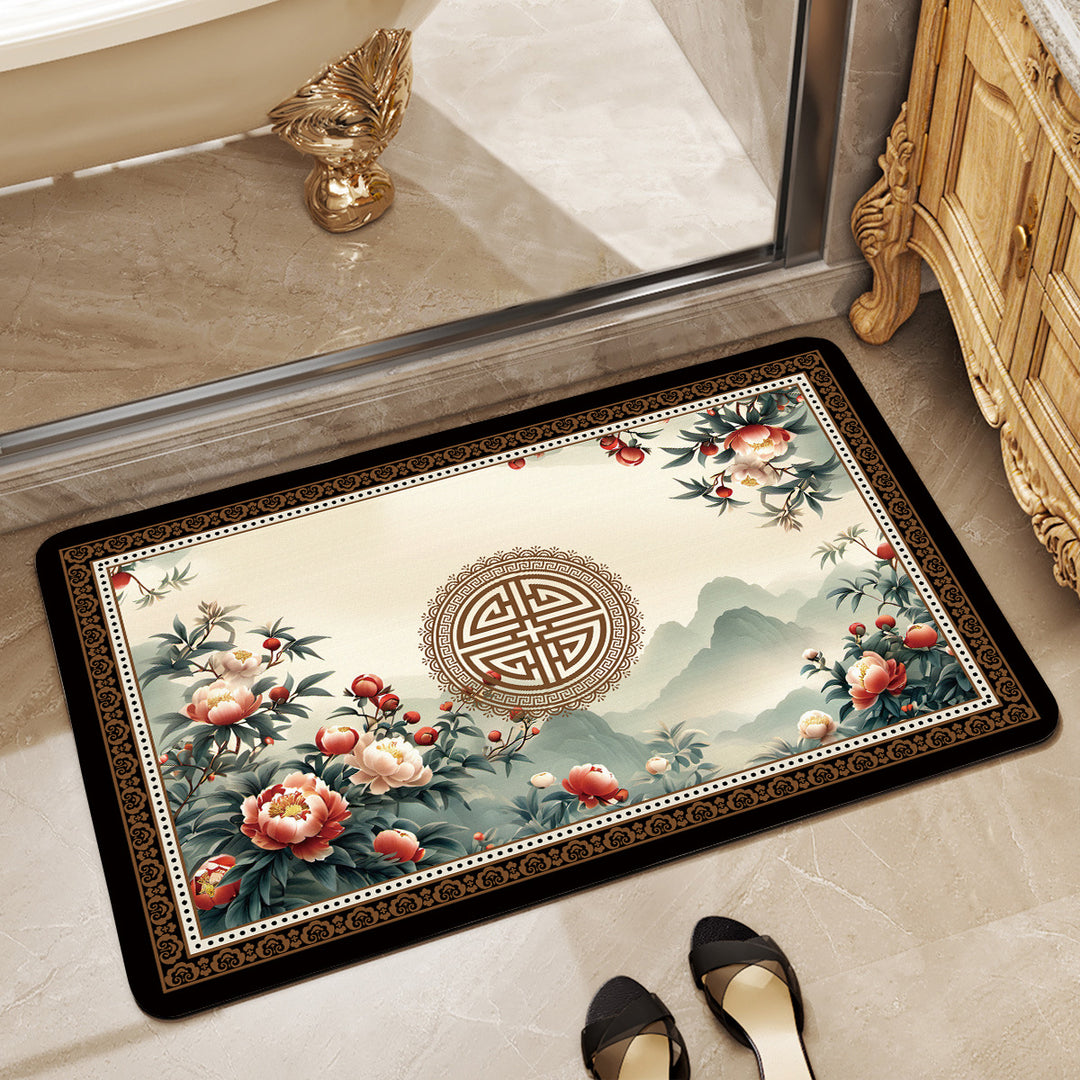 Elegant Geometric Bathroom Mat Stornfield