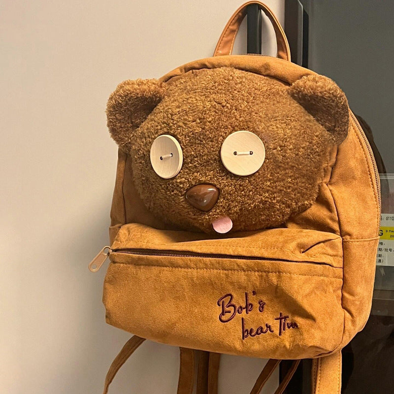 Plush Bear-Shaped School Backpack Stornfield