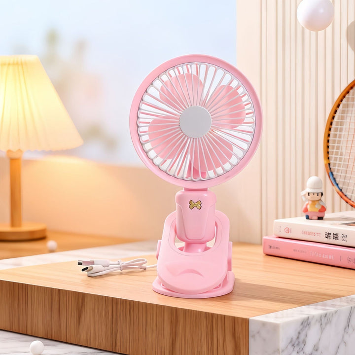 Women's Portable USB Table Fan with Flexible Clamping System Stornfield