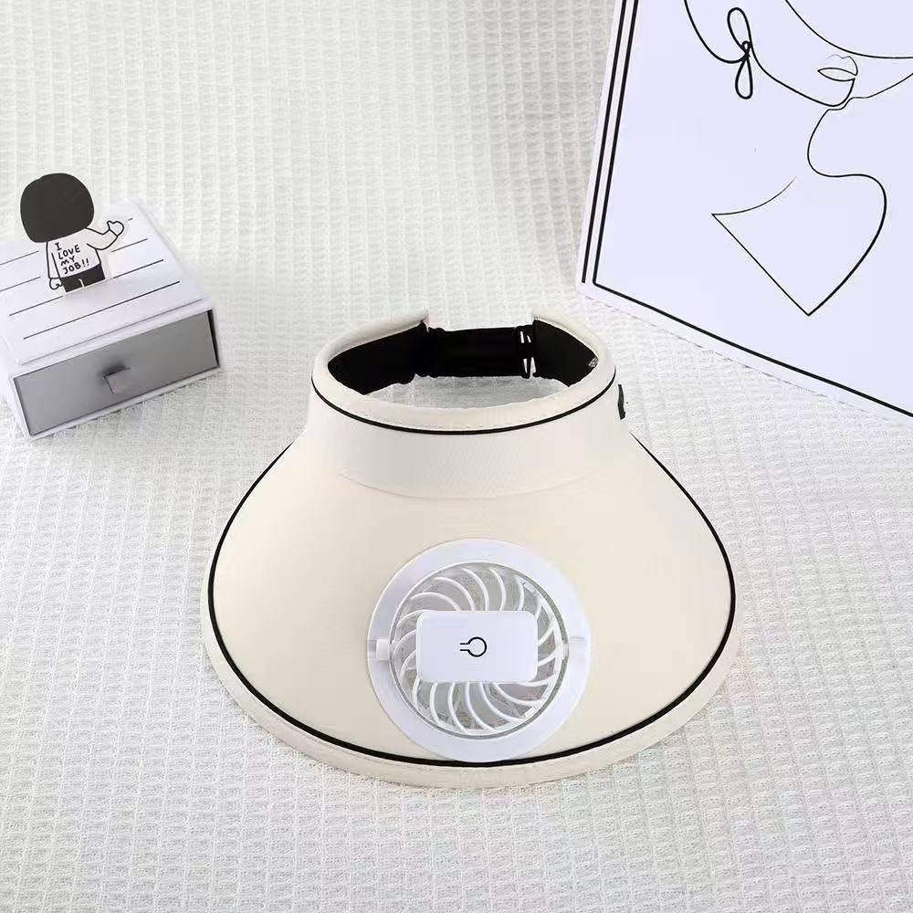 visor with detachable USB fan, adjustable headband and breathable UV protection Stornfield