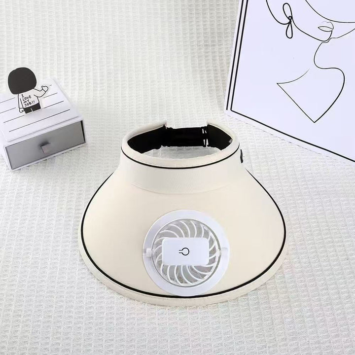 visor with detachable USB fan, adjustable headband and breathable UV protection Stornfield