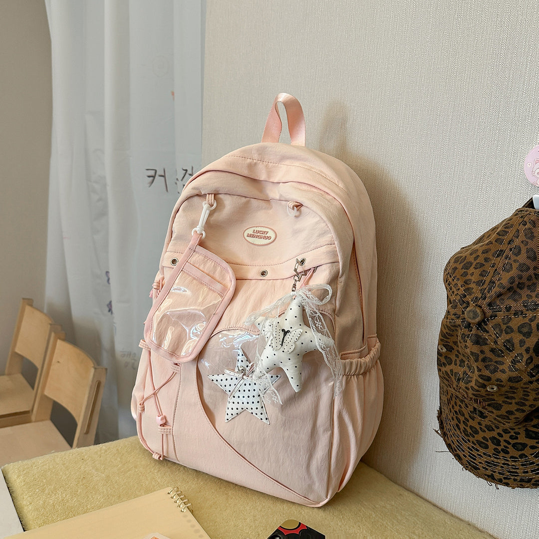 Heart-Appliqué Casual Backpack Stornfield