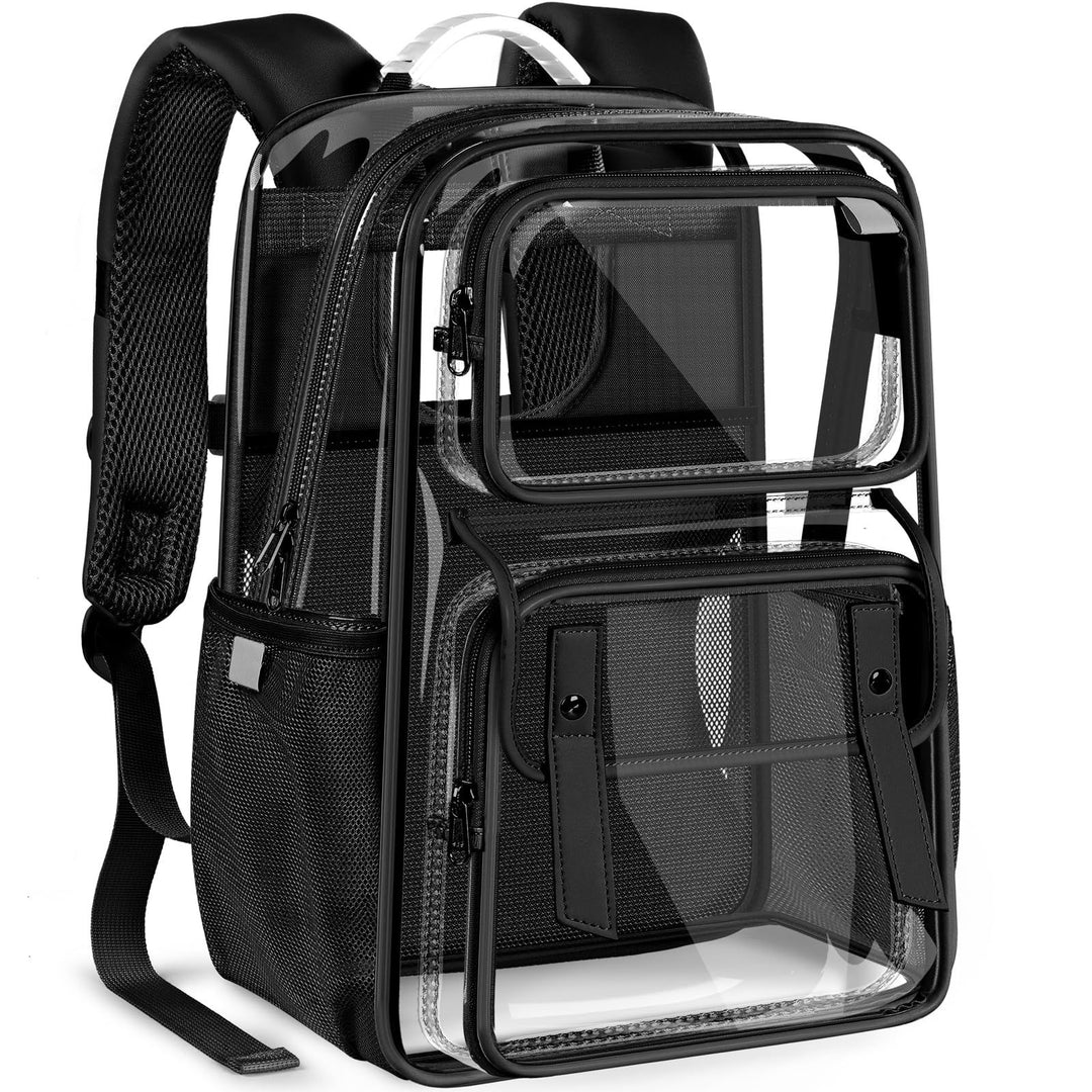 Unisex transparent backpack with multiple compartments and breathable design Stornfield