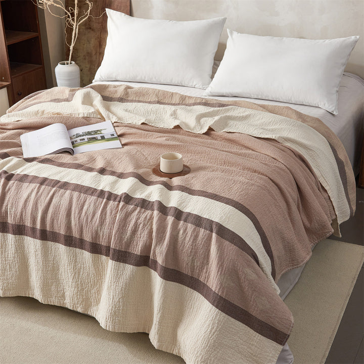 Reversible Floral Jacquard Cotton Coverlet Quilt Bedspread