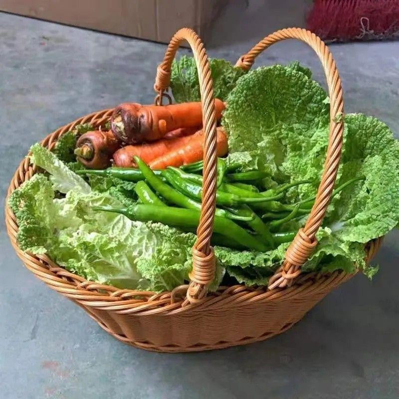 Handwoven Round Utility Basket Stornfield