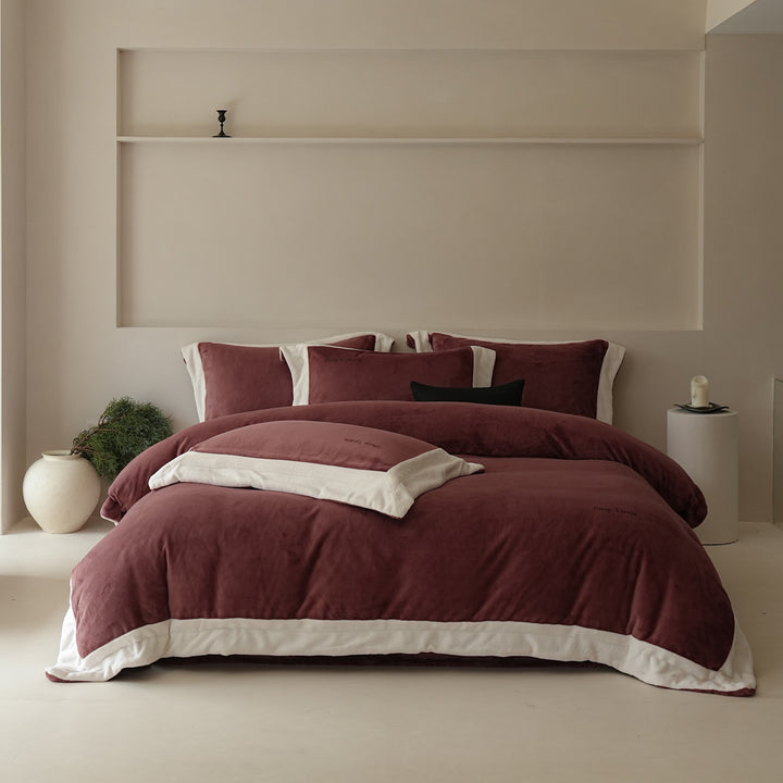 Reversible Stonewashed Cotton-Linen Duvet Cover Set with Oversized Border and Hidden Zipper