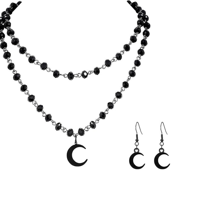 Layered Crystal Moon Jewelry Set Stornfield