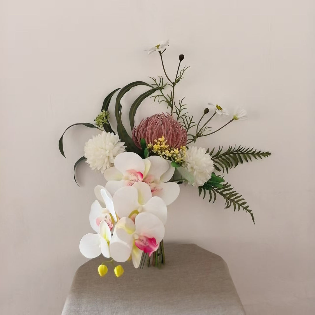 Lifelike Botanical Floral Arrangement