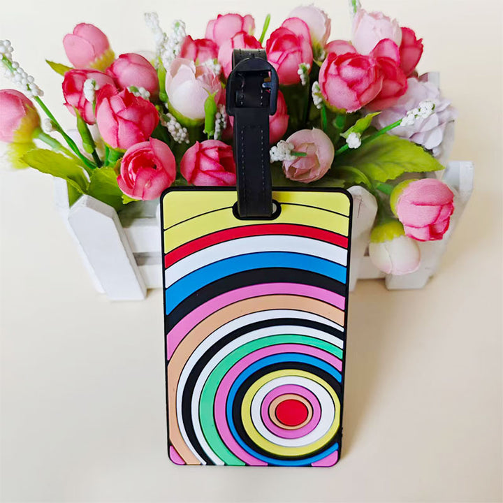 Unisex Vibrant Geometric Pattern Luggage Tag Stornfield