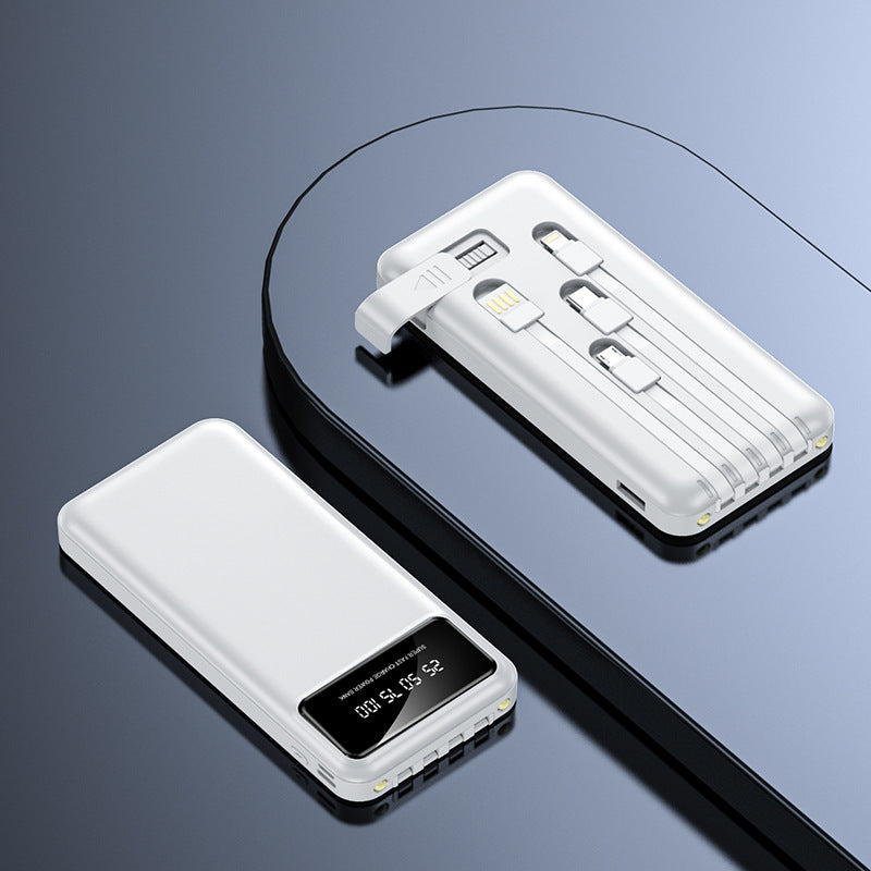 Multifunctional power bank with integrated charging cable and digital display Stornfield