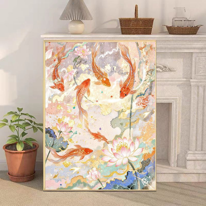 Artistic Koi Fish Canvas Wall Artwork Stornfield