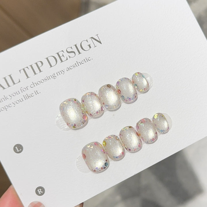 Glittering Press-On Nail Tips Stornfield