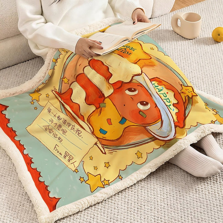 Soft Flannel Cartoon Fleece Blanket