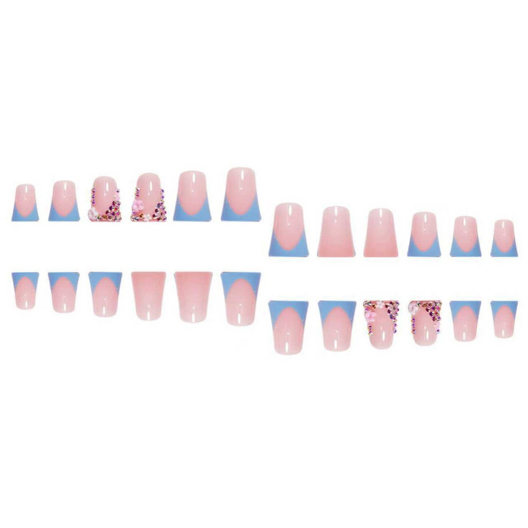 Decorative Floral Press-On Nail Art Extensions Stornfield