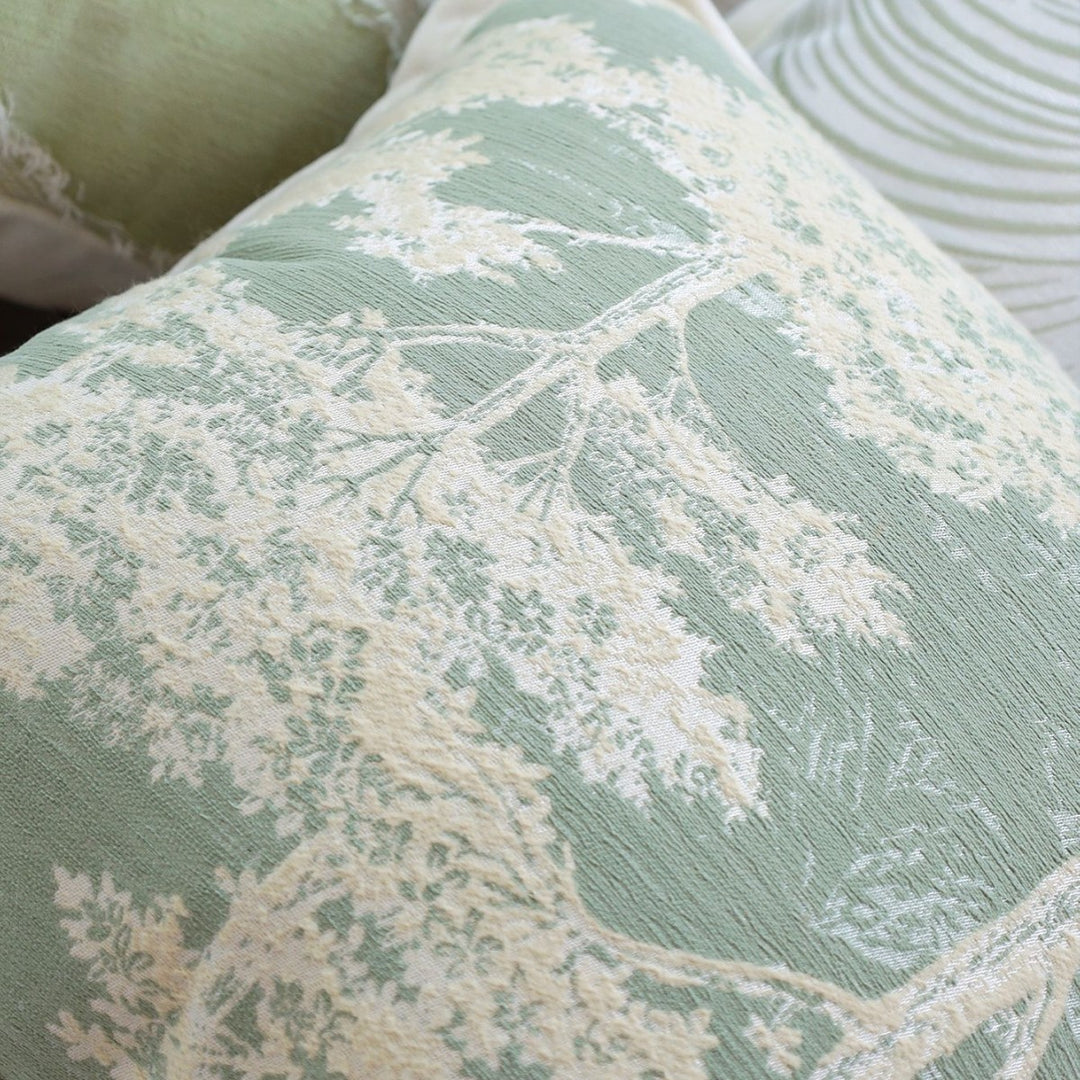 Luxurious pillow with elegant leaf design