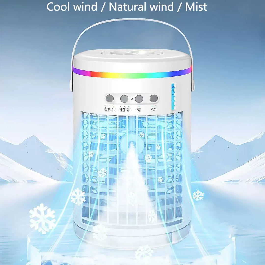 Unisex one size compact portable evaporative air cooler with USB power remote control LED mood light Stornfield
