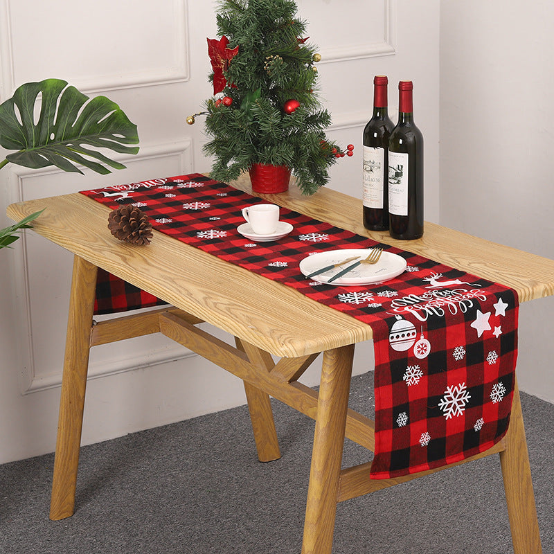 Festive table runner with Christmas motif Stornfield