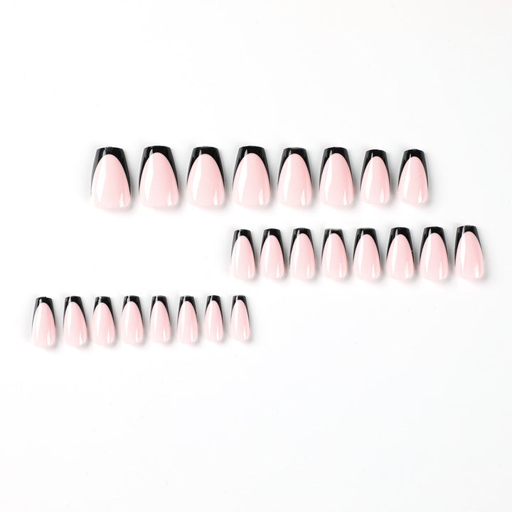 Elegant stiletto nails with contrasting French tip Stornfield