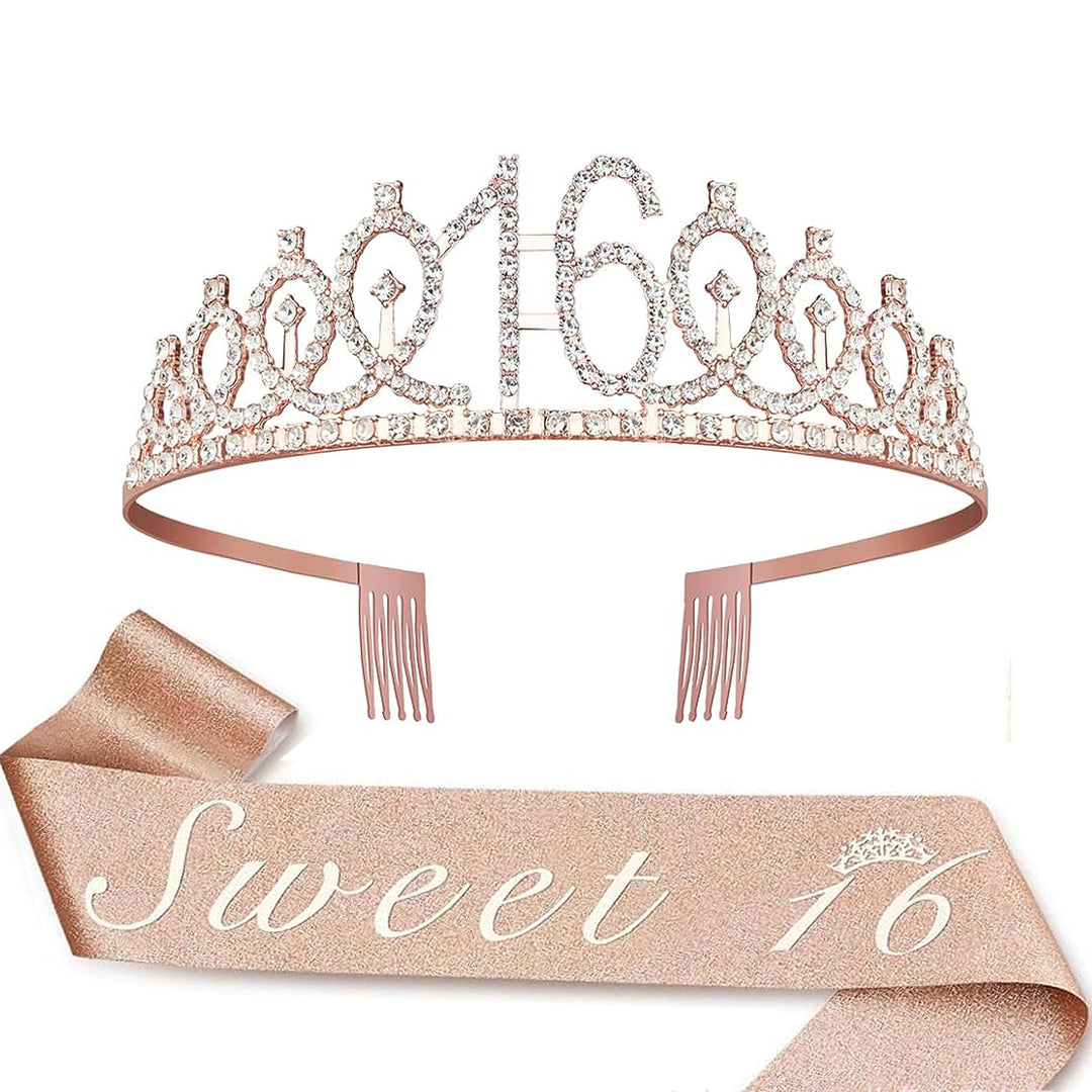 Ladies Crystal Princess Crown with 30 & Fabulous lettering Stornfield