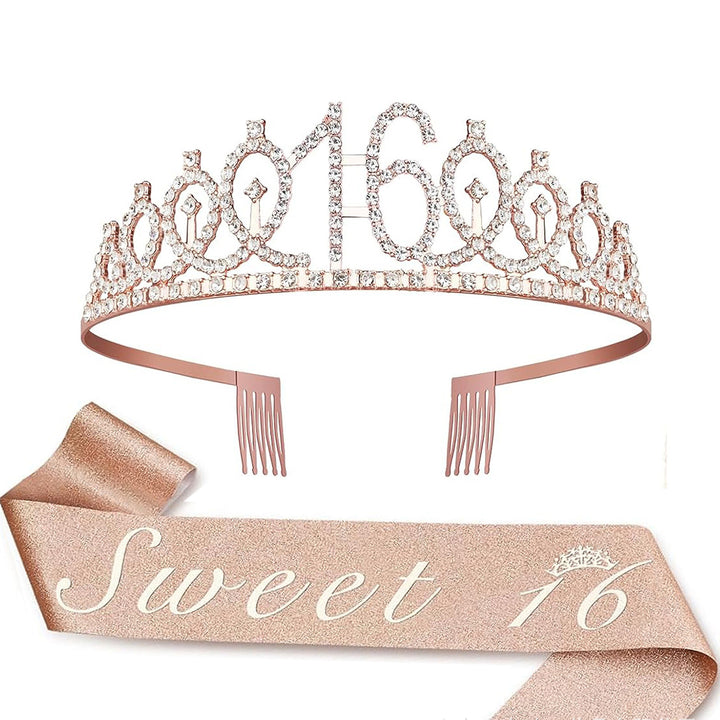 Ladies Crystal Princess Crown with 30 & Fabulous lettering Stornfield