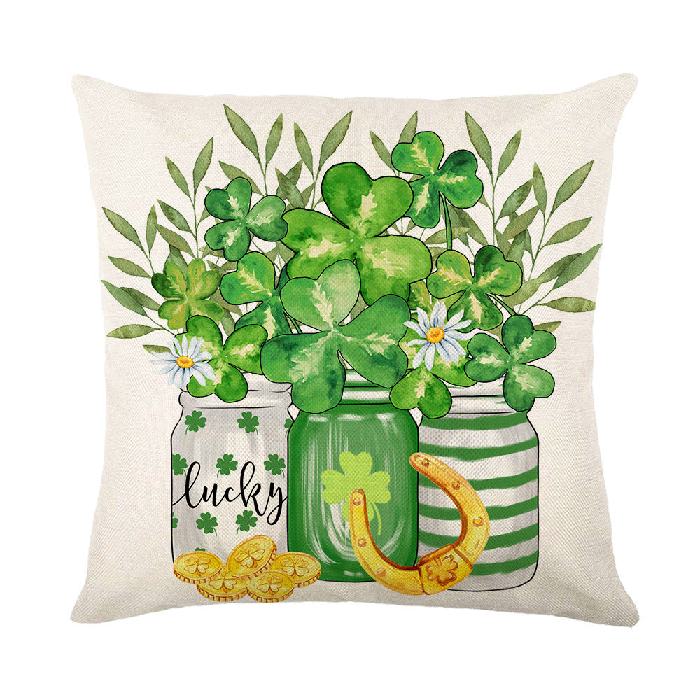 Square Decorative Plaid Linen Cushion Cover
