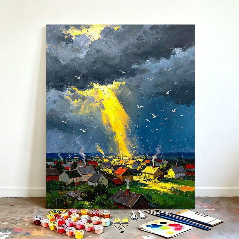 Scenic Rainbow Landscape Paint by Numbers Kit Stornfield