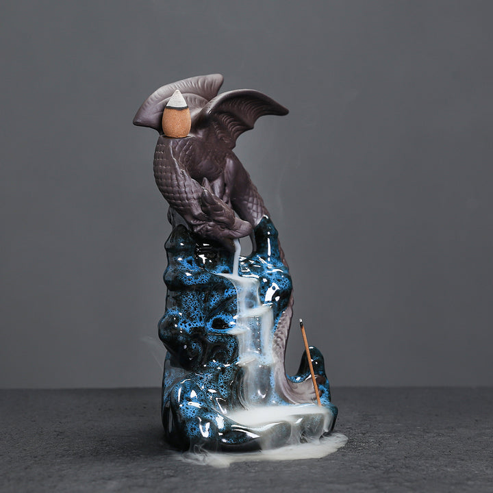 Artistic Dragon-Themed Incense Fountain