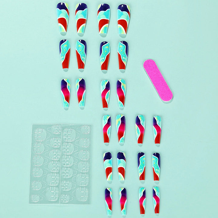 Artificial nails in modern marble pattern Stornfield