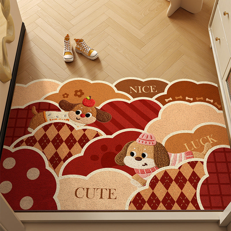 Playful Dog-Themed Area Mat