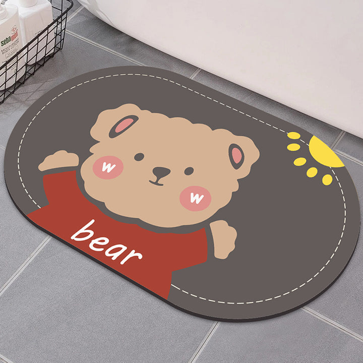 Cute Cartoon Cat Bath Mat