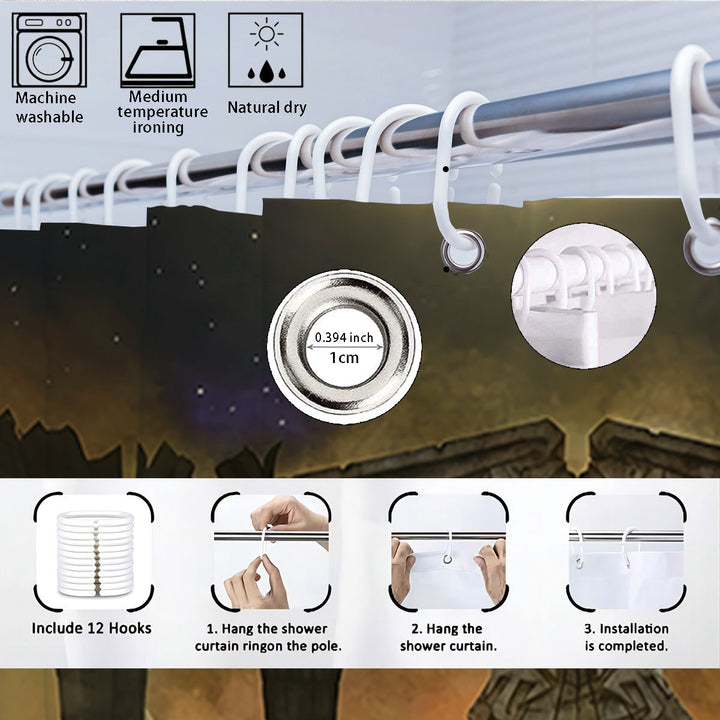 Digital Fantasy-Themed Bathroom Decor Set Stornfield