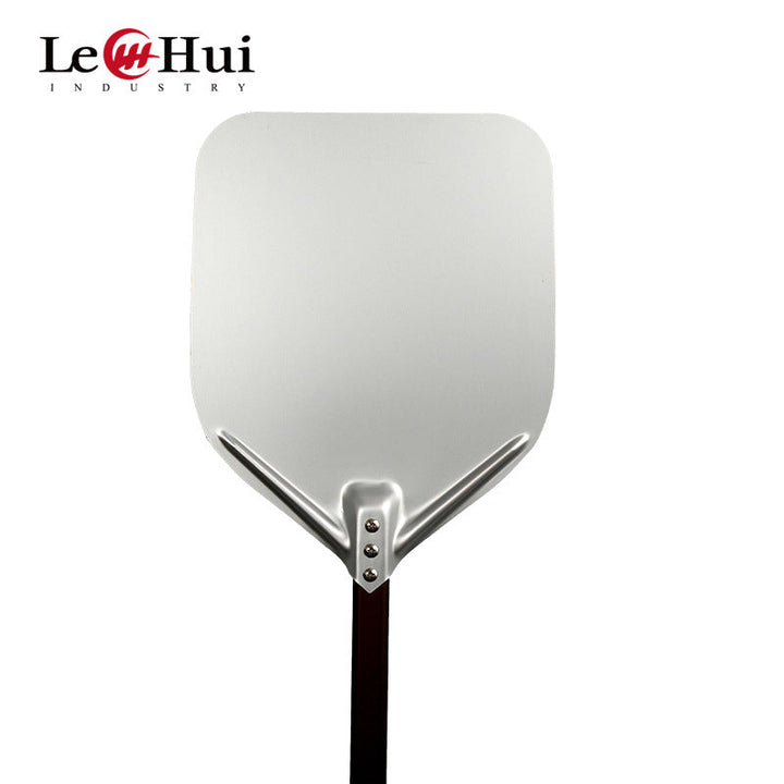 extra-long wooden handled aluminum pizza peel with flat square paddle Stornfield