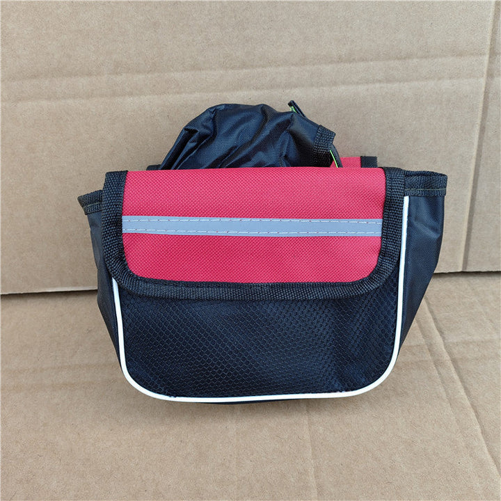 compact reflective waterproof bicycle handlebar bag with quick release straps and multi compartment Stornfield