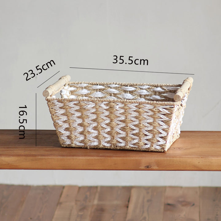 Handcrafted laundry basket made of natural material Stornfield
