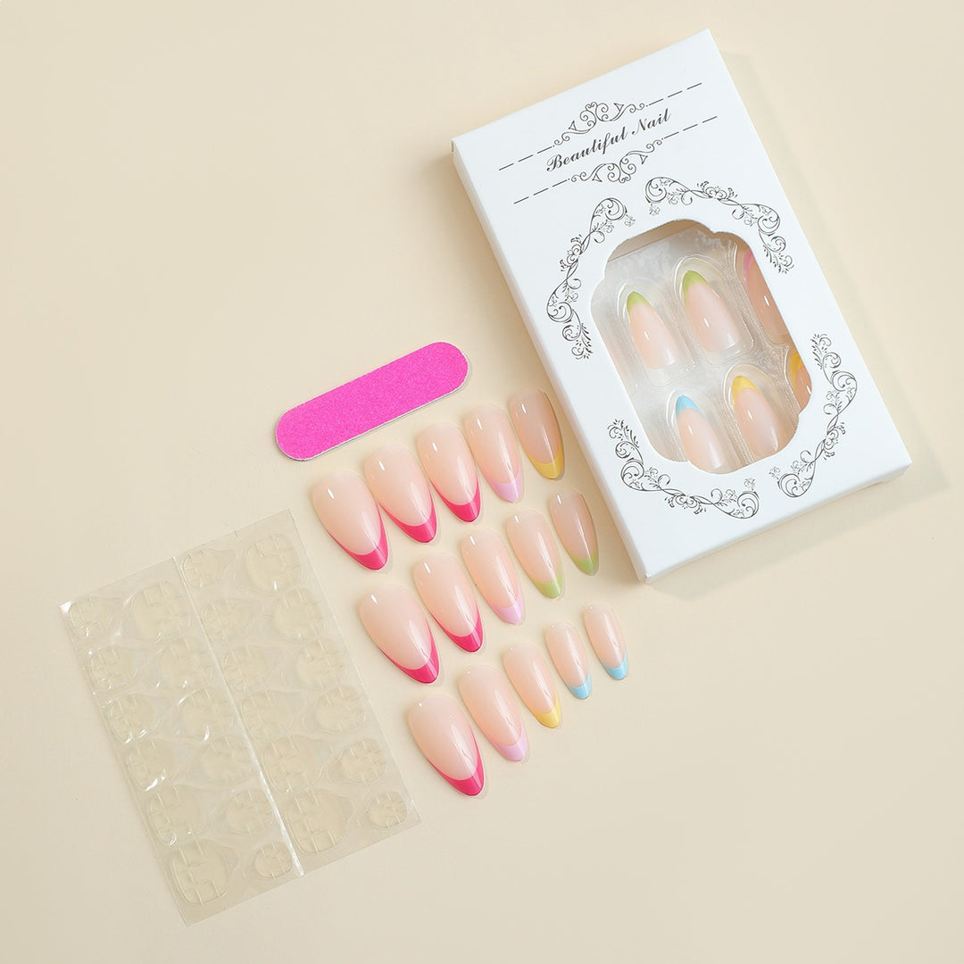 Acrylic nail set with stylish gradient and elegant tips Stornfield