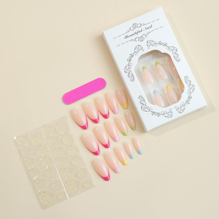 Acrylic nail set with stylish gradient and elegant tips Stornfield