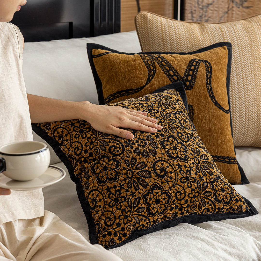 Stylish decorative pillow with modern pattern