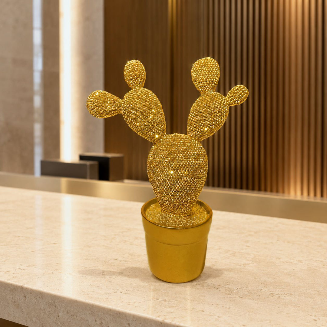 Glittering Cactus Decorative Figure Stornfield